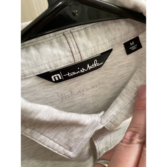 Travis Mathew Casual Gray Short Sleeve Polo Shirt Men's Size M - Picture 5 of 8